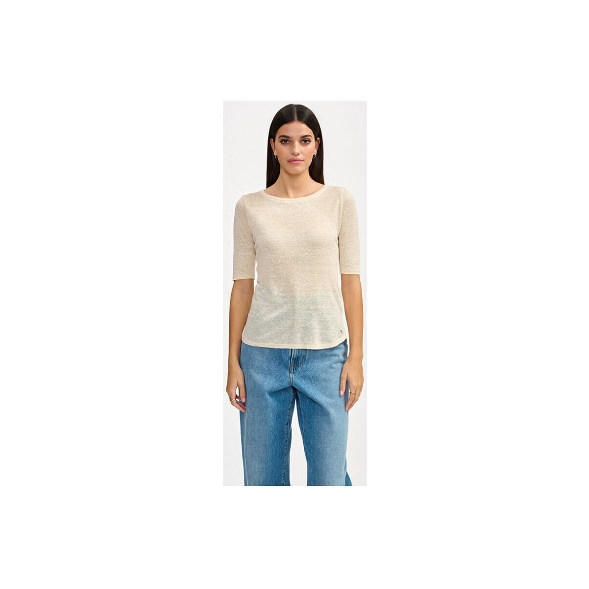 Vêtements Femme T-shirts manches courtes Bellerose Seas Tee Ecru Multicolore