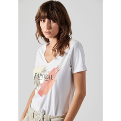 Vêtements short-sleeved T-shirts manches courtes Kaporal FAN Blanc