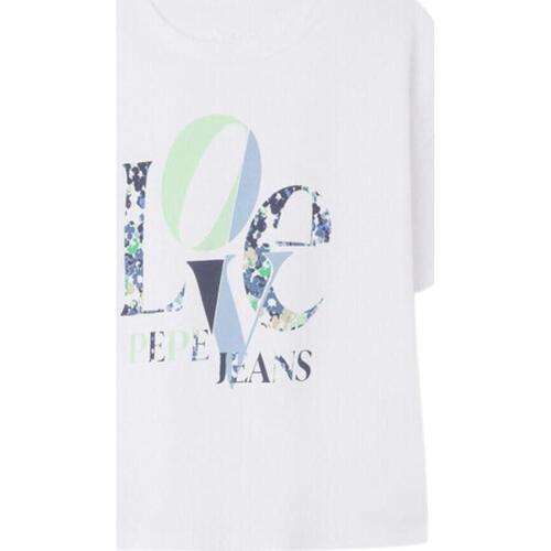 Vêtements Fille T-shirts manches courtes Pepe Jeans Kitsun  Blanc
