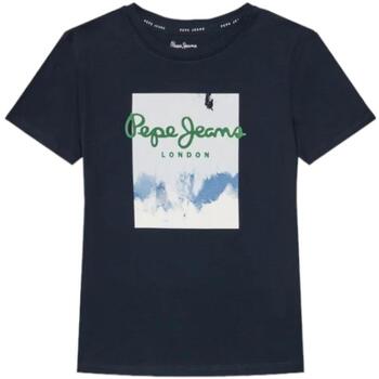 Vêtements Garçon T-shirts manches courtes Pepe jeans kids Bleu