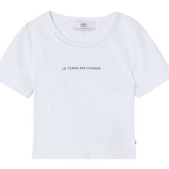 Vêtements Fille T-shirts crew manches courtes Le Temps des Cerises 148150VTPE24 Blanc