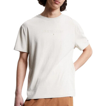 Vêtements Cotton T-shirts manches courtes Tommy Hilfiger DM0DM17717 Beige