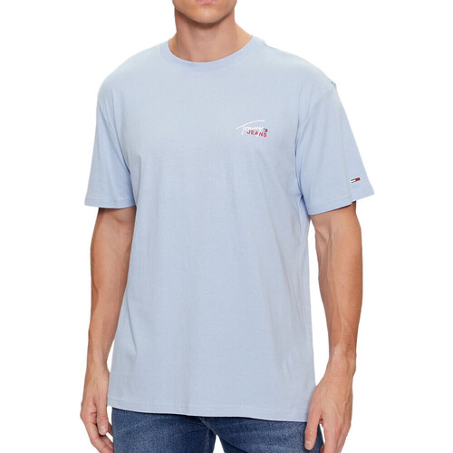 Vêtements Cotton T-shirts manches courtes Tommy Hilfiger DM0DM17714 Bleu