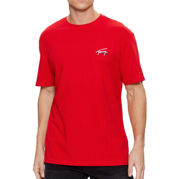 Vêtements Cotton T-shirts manches courtes Tommy Hilfiger DM0DM17714 Rouge