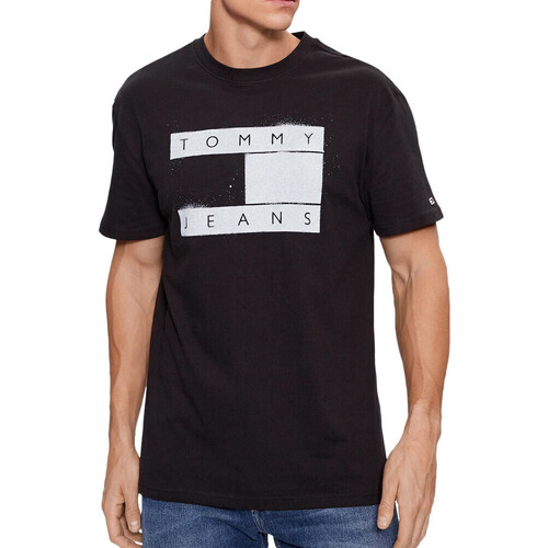 Vêtements Cotton T-shirts manches courtes Tommy Hilfiger DM0DM17715 Noir