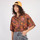 Vêtements Femme Chemises / Chemisiers Oxbow Chemise manches courtes imprimée COLUMBIA Marron