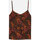 Vêtements Femme T-shirts manches courtes Oxbow Top bretelle imprimé CARMELIA Marron