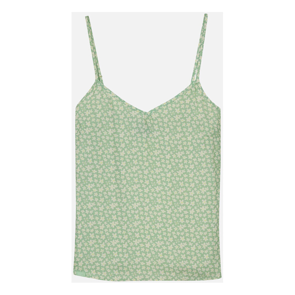 Vêtements Femme T-shirts manches courtes Oxbow Top bretelle imprimé CARMELIA Vert