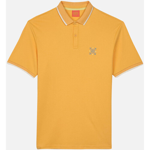 Vêtements Homme Tee Shirt Uni Logo Imprimé Oxbow Polo manches courtes graphique NAURI Orange