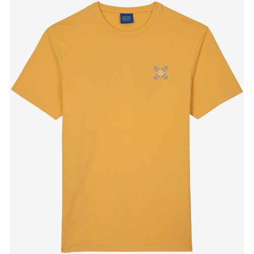 Vêtements Homme T-shirts manches courtes Oxbow Tee shirt Flowers manches courtes graphique TABULA Orange