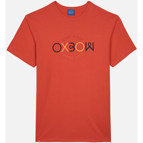 Vêtements Homme La mode responsable Oxbow Tee shirt manches courtes graphique TEIKI Rouge