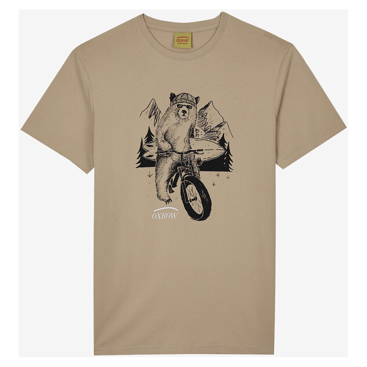 Vêtements Homme T-shirts manches courtes Oxbow Tee shirt manches courtes graphique TAUBAL Gris