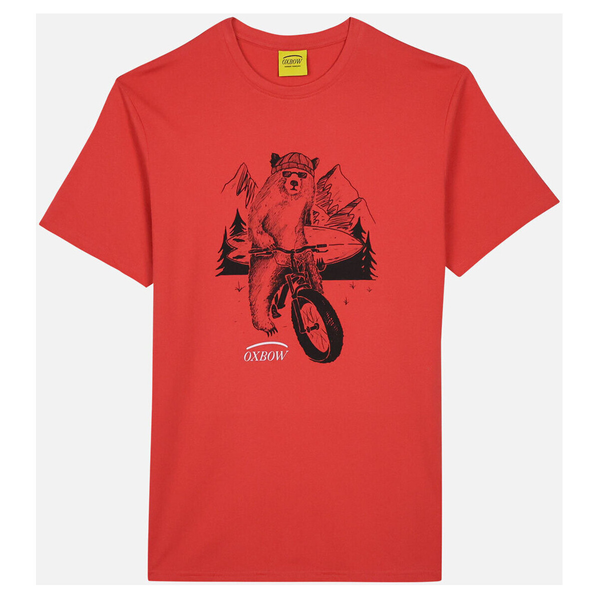 Vêtements Homme T-shirts manches courtes Oxbow Tee shirt manches courtes graphique TAUBAL Rouge