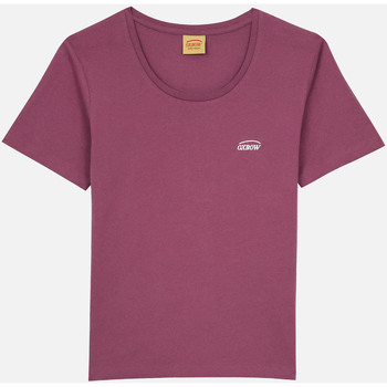 Vêtements Femme T-shirts Omeara manches courtes Oxbow Tee-shirt uni décolleté brodé TARTAS Violet