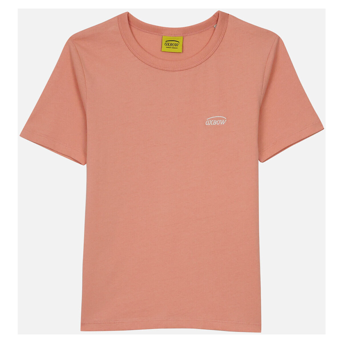 Vêtements Femme T-shirts manches courtes Oxbow Tee-shirt col rond uni brodé TALPHIN Rose