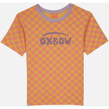 Vêtements Femme Viscose / Lyocell / Modal Oxbow Tee shirt imprimé allover TEAMO Orange