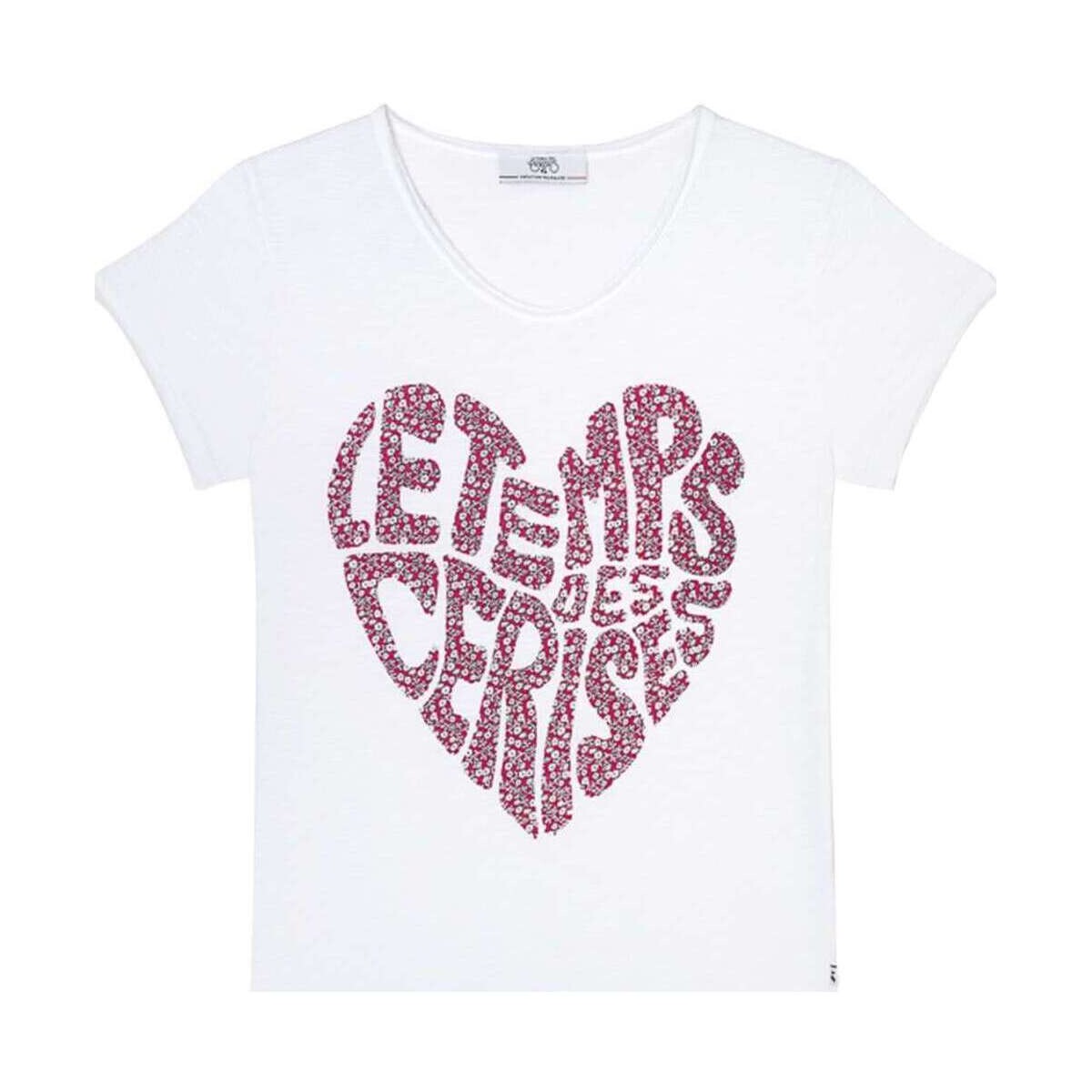 Vêtements Fille T-shirts manches courtes Le Temps des Cerises 162702VTPE24 Blanc