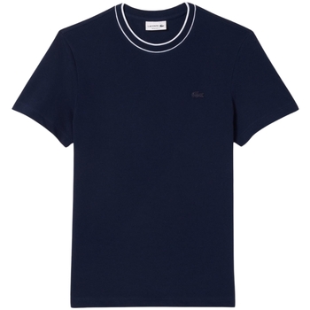 Vêtements Homme T-shirts & Polos Lacoste T shirt homme  Ref 62398 166 Marine Bleu