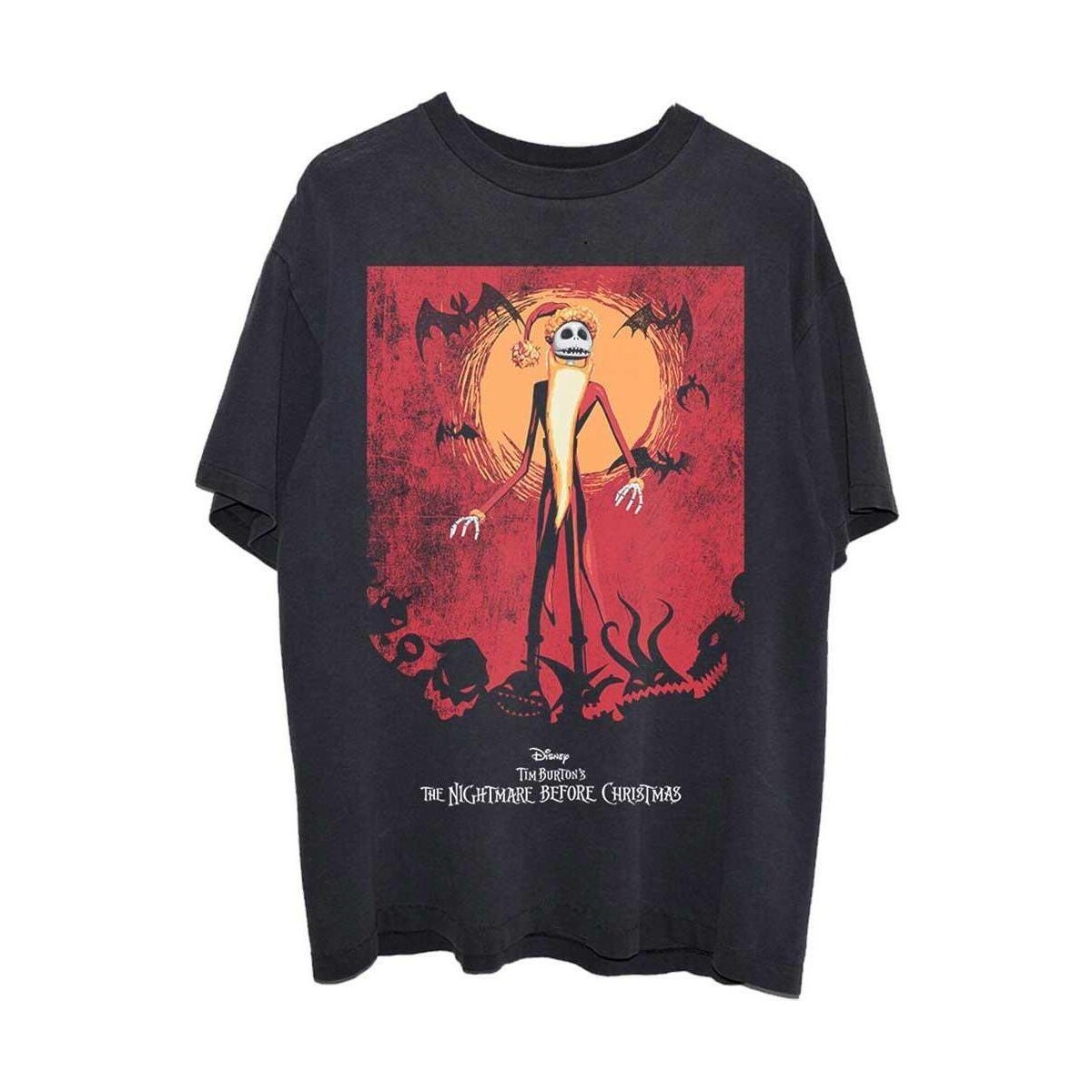 Vêtements T-shirts buttoned-up manches longues Nightmare Before Christmas RO4669 Noir