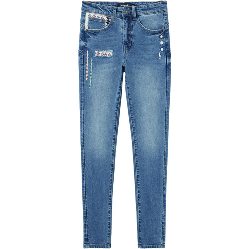 Vêtements Femme drawstring Jeans skinny Desigual 24SWDD31 Bleu