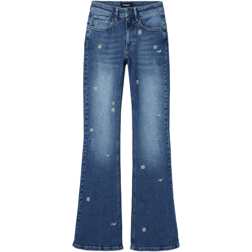 Vêtements Femme drawstring Jeans skinny Desigual 24SWDD33 Bleu