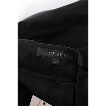 Gucci Pantalon droit en coton Noir
