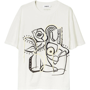 Vêtements Femme T-shirts manches courtes Desigual 24SWTKB0 Blanc