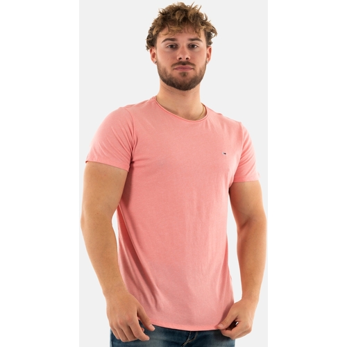 Vêtements Homme T-shirts voight courtes Tommy Jeans dm0dm09586 Rose