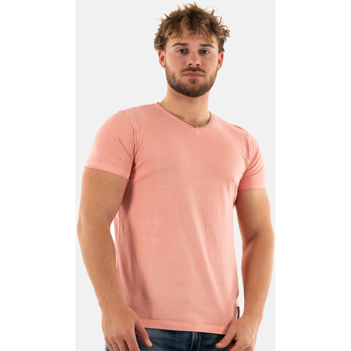 Vêtements Homme T-shirts manches courtes Le Temps des Cerises hgribs0000000mc241 Rose