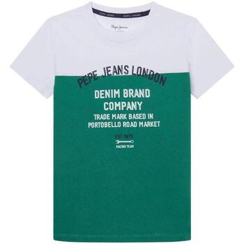 Vêtements Garçon T-shirts manches courtes Pepe jeans kids Vert