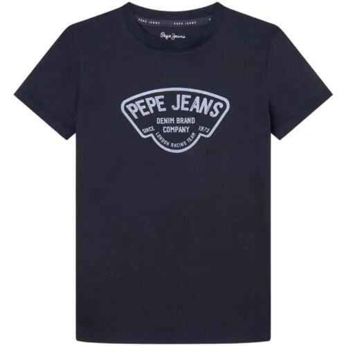 Vêtements Garçon T-shirts manches courtes Pepe Masculino jeans  Bleu