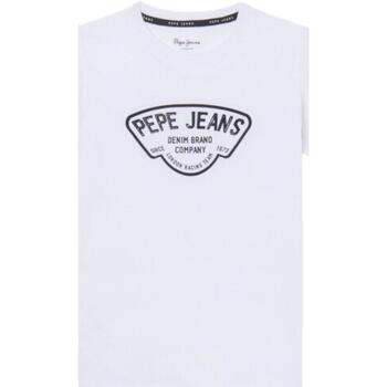 Vêtements Garçon T-shirts manches courtes Pepe JEANS lace  Blanc