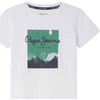 Vêtements Garçon T-shirts manches courtes Pepe jeans kids Blanc
