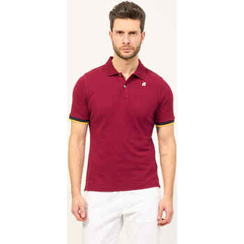 Vêtements Homme T-shirts & Polos K-Way Polo homme Vincent de  avec bords contrastés Rouge