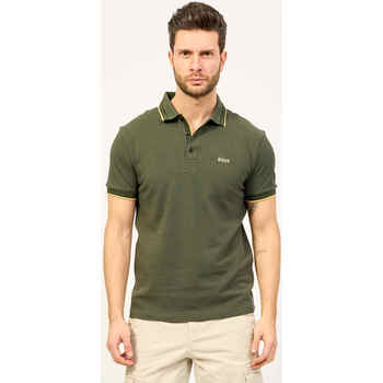 Vêtements Homme T-shirts & Polos BOSS Polo pour hommes Paddy de  avec bords contrastés Vert