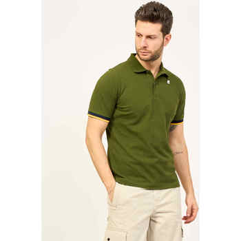 Vêtements Homme T-shirts & Polos K-Way Polo homme Vincent de  avec bords contrastés Vert