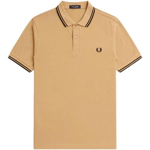 Vêtements Homme Polos manches longues Fred Perry  Beige