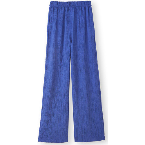 Vêtements Femme Pantalons Daxon by  - Pantalon large élastiqué Bleu