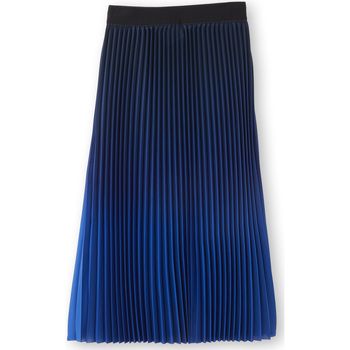 Vêtements Femme Jupes Daxon by  - Jupe plissée tie and dye Bleu