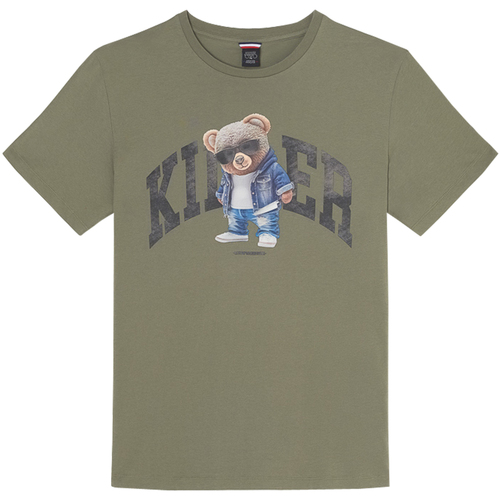 Vêtements Homme T-shirts & Polos Le Temps des Cerises T-shirt coton col rond Kaki