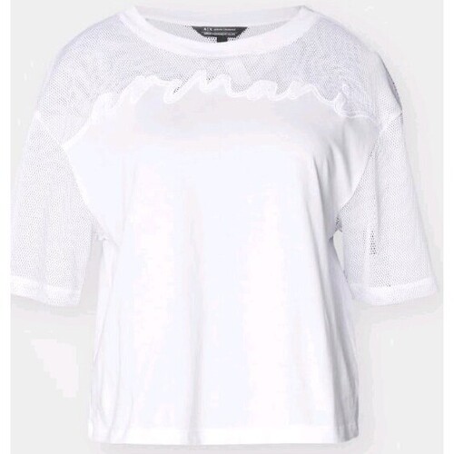 Vêtements Femme Débardeurs / T-shirts Relaxed sans manche EAX 3DYT34 YJ3RZ Blanc