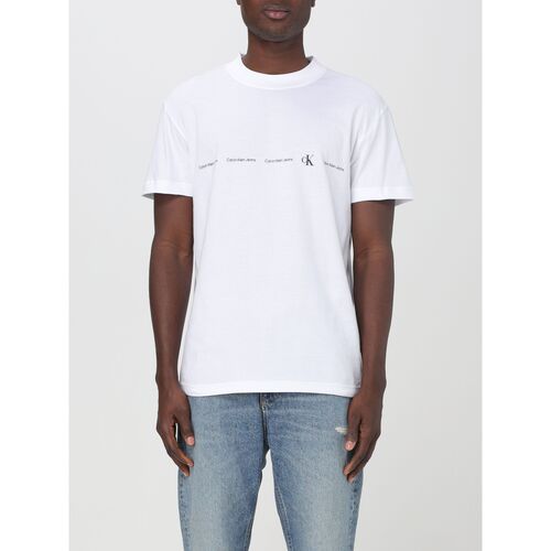 Vêtements Homme T-shirts & Polos Calvin Klein Jeans J30J324668 YAF Blanc