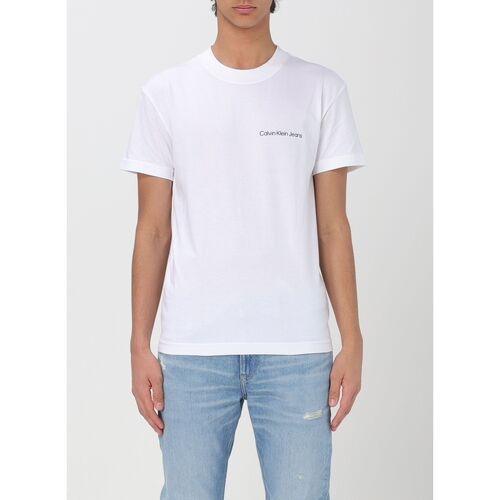 Vêtements Homme T-shirts & Polos Calvin Klein Jeans J30J324671 YAF Blanc