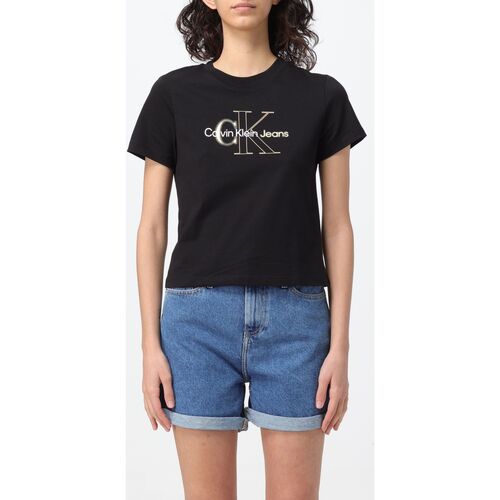 Vêtements Femme T-shirts & Polos Calvin Klein Jeans J20J222639 BEH Noir