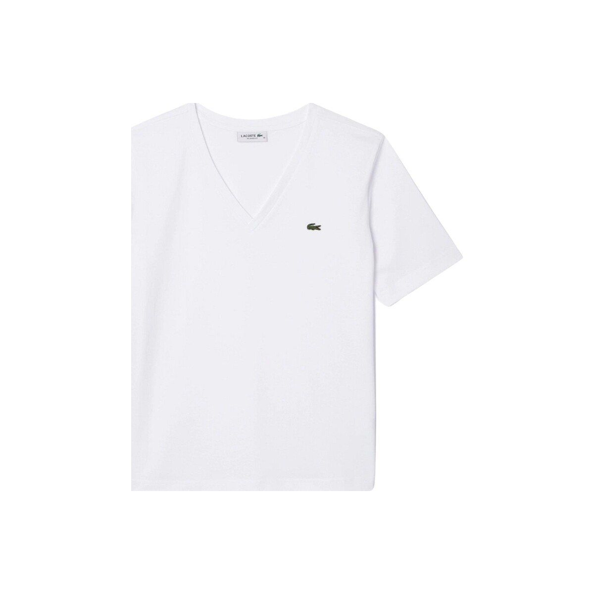 Vêtements Femme T-shirts & Polos Lacoste T shirt femme  Ref 62397 001 Blanc Blanc