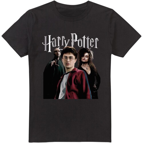 Vêtements Homme T-shirts manches longues Harry Potter Hogwarts 90s Noir