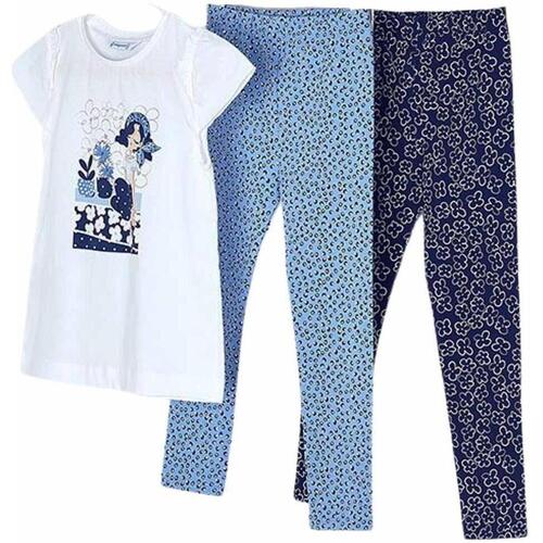 Vêtements Fille Marni Leopard flower print T-shirt Mayoral  Bleu