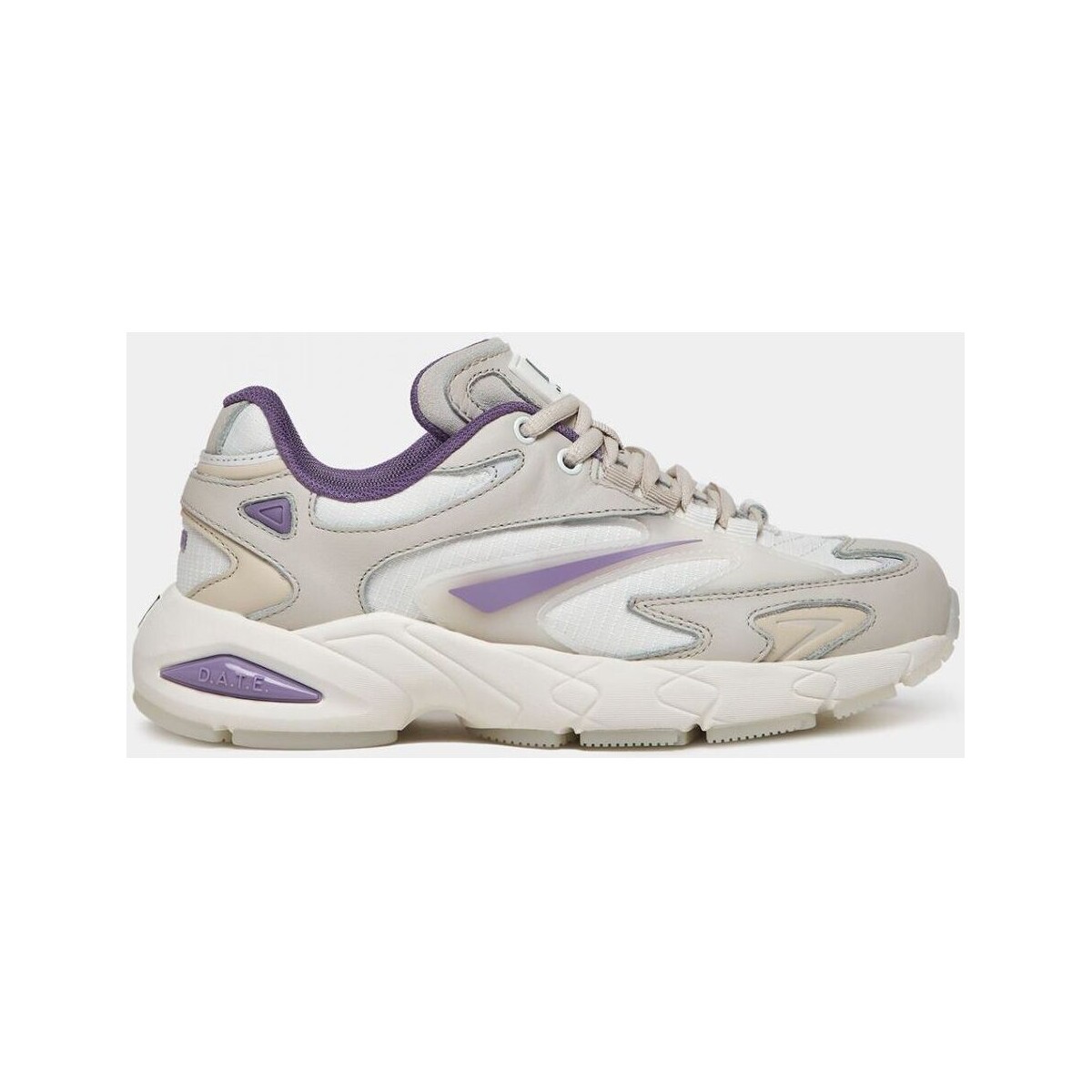 Chaussures Femme Baskets mode Date W401-SN-ET-HL SN23-WHITE LILAC Blanc