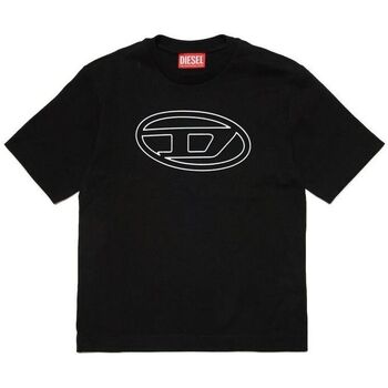 Vêtements Enfant T-shirts short-sleeved & Polos Diesel J01788-0BEAF TJUSTBIGOVAL OVER-K900 Noir