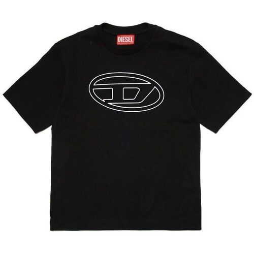 Vêtements Enfant T-shirts short-sleeved & Polos Diesel J01788-0BEAF TJUSTBIGOVAL OVER-K900 Noir